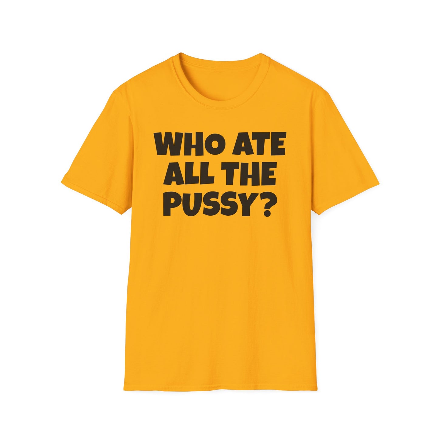 WHO ATE THE P? Unisex Softstyle T-Shirt