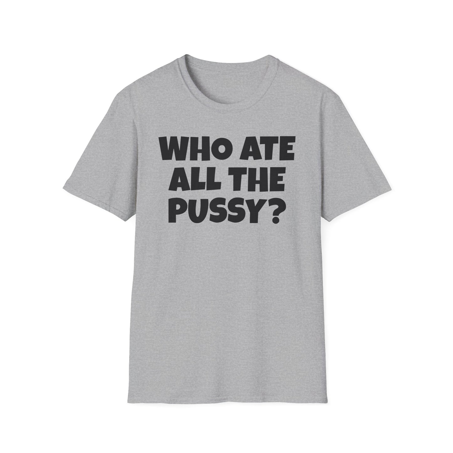 WHO ATE THE P? Unisex Softstyle T-Shirt