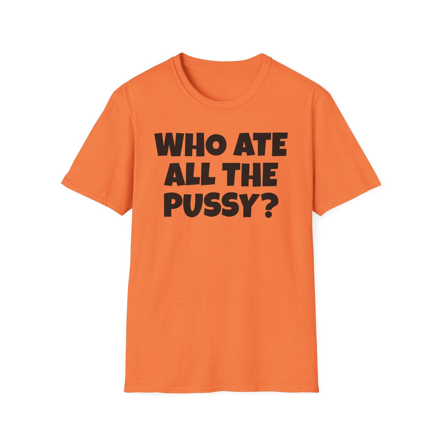 WHO ATE THE P? Unisex Softstyle T-Shirt