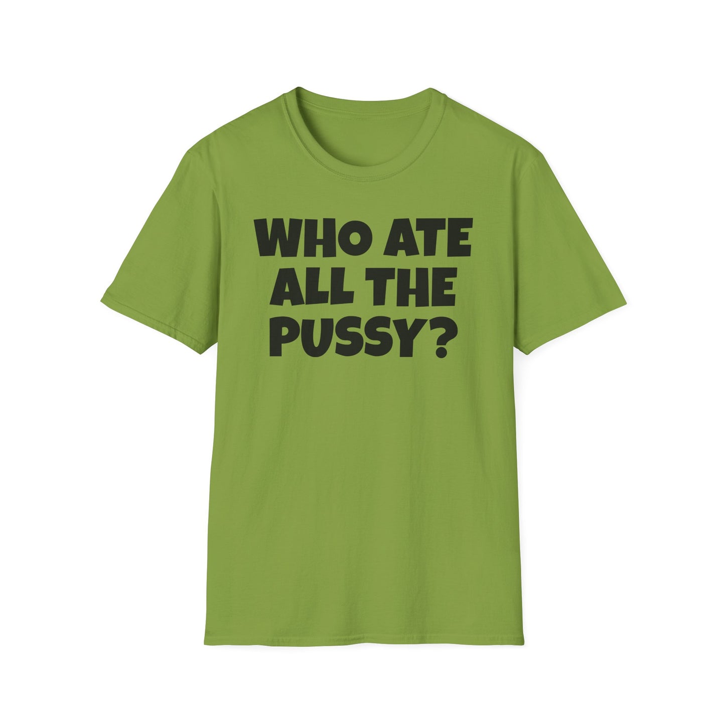 WHO ATE THE P? Unisex Softstyle T-Shirt