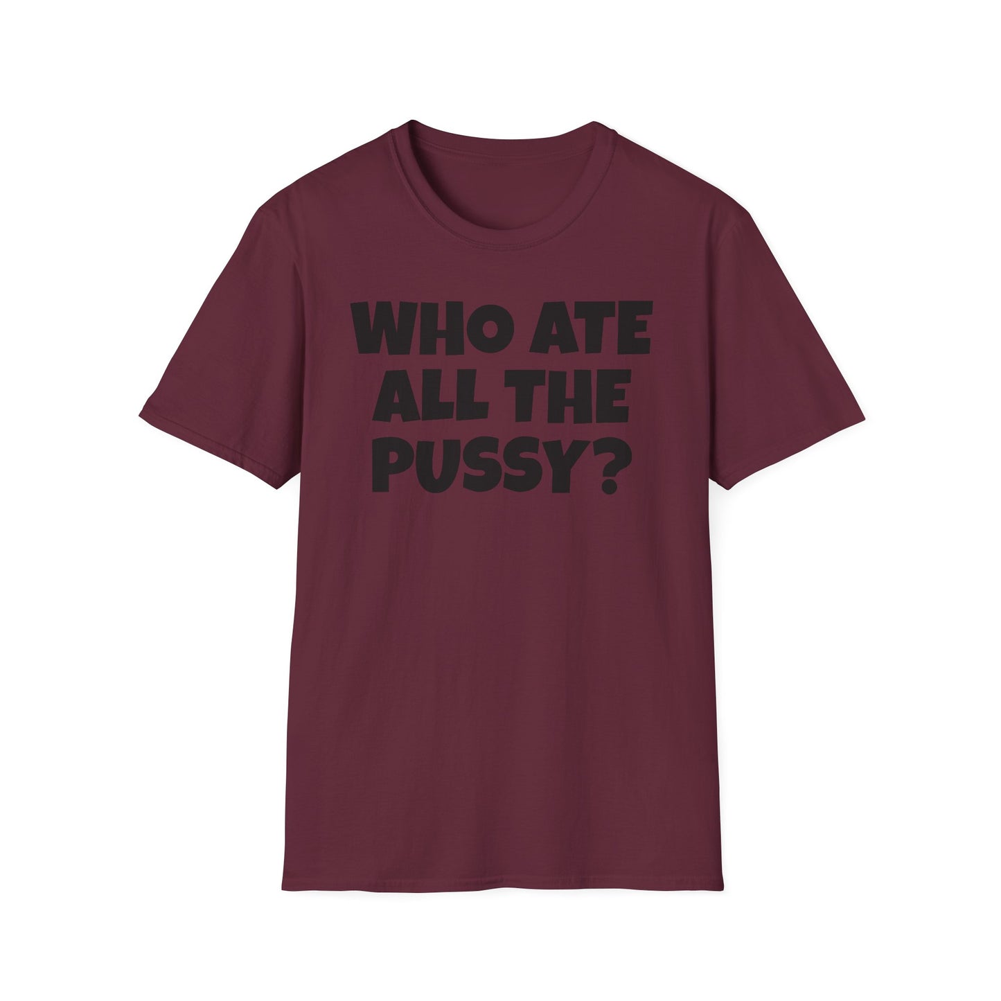 WHO ATE THE P? Unisex Softstyle T-Shirt